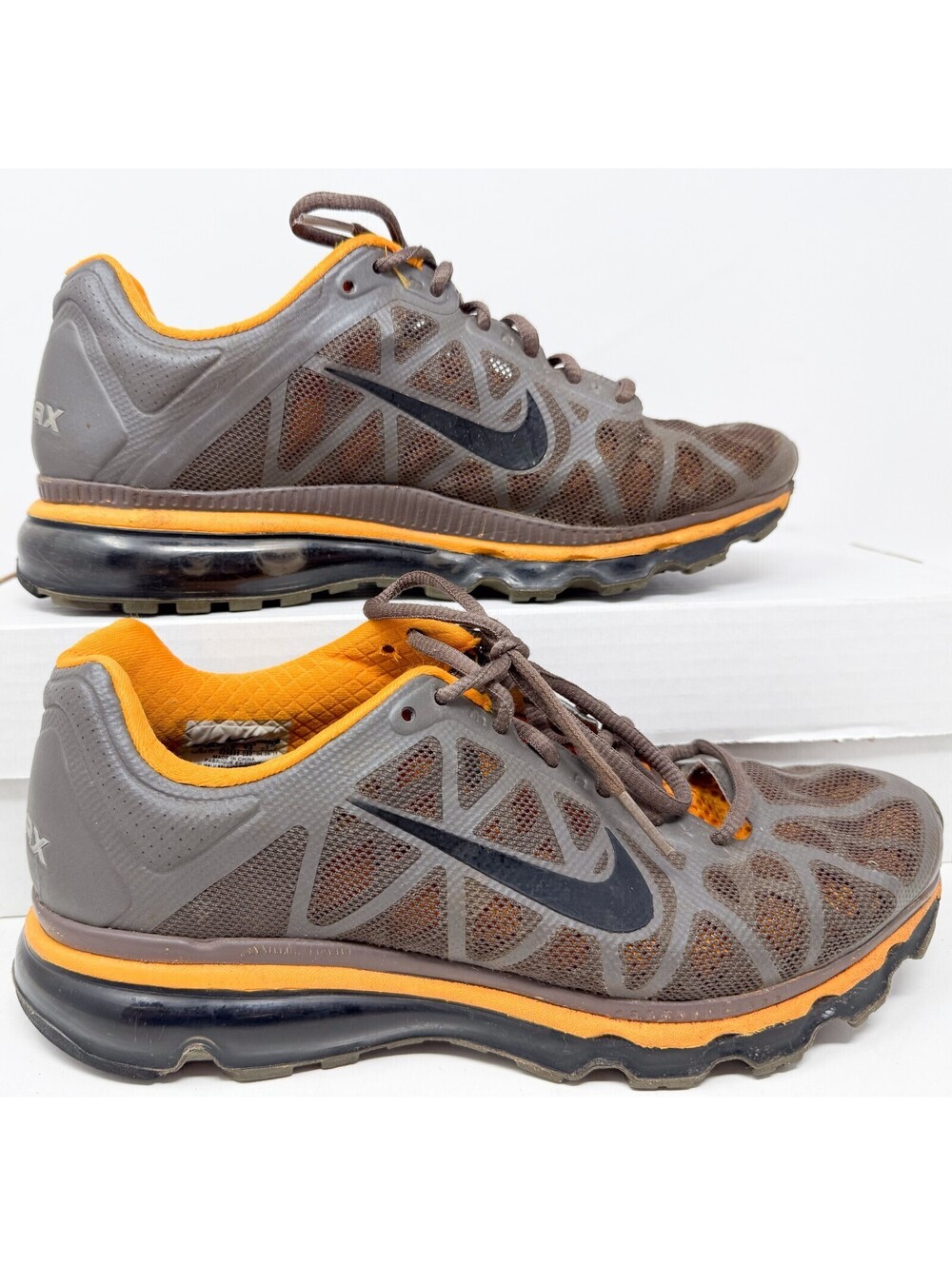 Nike Air Max Plus Ironstone Orange Gray Men's 9.5 Sneakers 429889-080 Shoes 2011